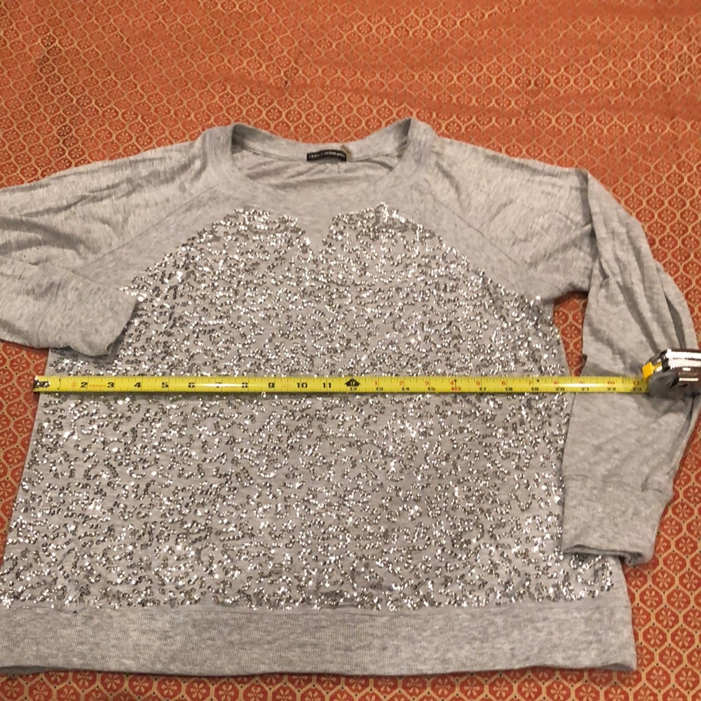 Long sleeve glitzy shirt by Oleg Cassini